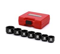 MIXPOWER 7 Pieces 3/8" Drive Low Profile Oil Filter Socket Set, 24mm, 25mm, 27mm, 28mm, 29mm, 32mm, 36mm, Oil Filter Cap Remover and Installer Tool Set