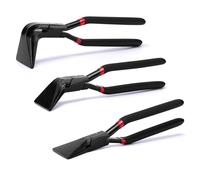MIXPOWER Set di 3 pliers pieghevoli, dritti [0°], [45°] e [90°], acciaio al carbonio nero burnished