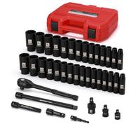 MIXPOWER Set di 36 bussole a percussione da 1/2 pollici, SAE/metrico