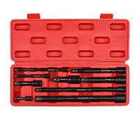 MIXPOWER - Set di 9 barre di prolunga da 1/4", 3/8" e 1/2", in acciaio al cromo vanadio di alta qualità, con finitura in fosfato nero, progettato per driver di impatto