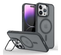 Mixroom - Cover Cavalletto per iPhone 13 Custodia Supporto Stand Invisibile Pieghevole Compatibile con MagSafe Cerchio Magnetico Integrato Nero C06