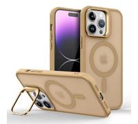 Mixroom - Cover Cavalletto per iPhone Air Custodia Supporto Stand Invisibile Pieghevole Compatibile con MagSafe Cerchio Magnetico Integrato Marrone C06