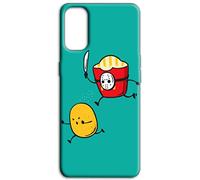 Mixroom - Cover Custodia Back case In TPU Silicone Morbida Per Oppo A5 4G / 5G / Oppo A5m Fantasia Patata In Fuga Dal Cartoccio Killer Y383