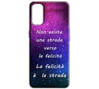 Mixroom - Cover Custodia Back case In TPU Silicone Morbida Per Oppo A94 5G Fantasia La Felicita' E' La Strada U848