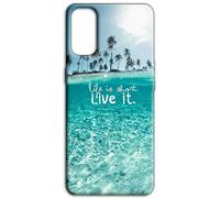 Mixroom - Cover Custodia Back case In TPU Silicone Morbida Per Oppo A94 5G Fantasia Life Is Short Live It X381