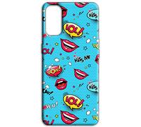 Mixroom - Cover Custodia Back Case in TPU Silicone Morbida per Oppo Reno 6 5G Fantasia Fumetti Sfondo Celeste M758