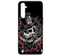 Mixroom - Cover Custodia Back case In TPU Silicone Morbida Per Samsung Galaxy A54 5G Fantasia Teschio Coltelli CD55