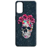 Mixroom - Cover Custodia Back case In TPU Silicone Morbida Per Samsung Galaxy A55 5G Fantasia Teschio Con Cappello Di Rose M589