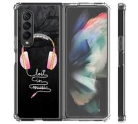 Mixroom - Cover Custodia Back case In TPU Silicone Morbida Per Samsung Galaxy Z Fold 7 5G 2025 Fantasia Lost In Music Cuffie V313