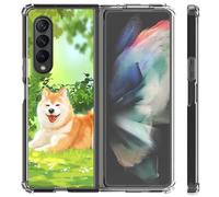 Mixroom - Cover Custodia Back case In TPU Silicone Morbida Per Samsung Galaxy Z Fold 7 5G 2025 Fantasia Shiba Inu Cucciolo N981