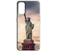 Mixroom - Cover Custodia Back case In TPU Silicone Morbida Per Xiaomi Redmi Note 11 / 11s 4G Fantasia Statua Della Liberta' Usa M524