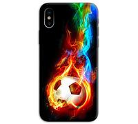 Mixroom - Cover Custodia Back case In TPU Silicone Morbido Per Apple iPhone X Fantasia Calcio E82