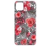 Mixroom - Cover Custodia Back case In TPU Silicone Morbido Per Honor X8C Fantasia 819 Rose rosse U819
