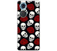 Mixroom - Cover Custodia Back case In TPU Silicone Morbido Per Huawei Honor X7 Fantasia Teschi Con Rose Fiori M771