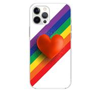Mixroom - Cover Custodia Back case In TPU Silicone Morbido Per iphone 17 AIR Fantasia Arcobaleno col cuore U908