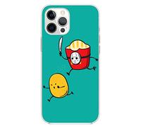 Mixroom - Cover Custodia Back case In TPU Silicone Morbido Per iPhone 17 Pro Fantasia Patata In Fuga Dal Cartoccio Killer Y383