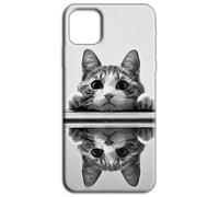 Mixroom - Cover Custodia Back case In TPU Silicone Morbido Per OPPO A5x 5G / 4G Fantasia Gattino Micio Su Specchio L149
