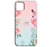 Mixroom - Cover Custodia Back case In TPU Silicone Morbido Per OPPO A5x 5G / 4G Fantasia Hello spring e Fenicotteri N1012