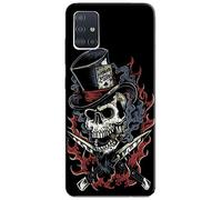 Mixroom - Cover Custodia Back case In TPU Silicone Morbido Per Oppo A72 Fantasia Teschio Coltelli CD55