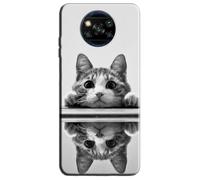 Mixroom - Cover Custodia Back case In TPU Silicone Morbido Per Oppo Realme 12 5G Fantasia Gattino Micio Su Specchio L149