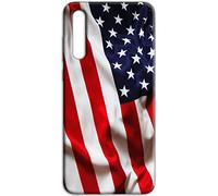 Mixroom - Cover Custodia Back case In TPU Silicone Morbido Per Samsung Galaxy A30S Fantasia Bandiera Usa P219