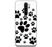 Mixroom - Cover Custodia Back case In TPU Silicone Morbido Per Xiaomi Redmi Note 8 PRO Fantasia Orme Gatto E75