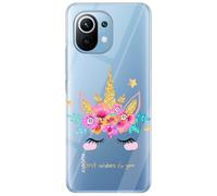 Mixroom - Cover Custodia Case In TPU Silicone Morbida Sfondo Trasparente Per Oppo Find X9 Pro Fantasia UINCORNO E BEST WISHES U1044