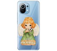 Mixroom - Cover Custodia Case In TPU Silicone Morbida Sfondo Trasparente Per OPPO Reno 14F / FS 4G / 5G Fantasia Angioletto Con Il Cagnolino U330