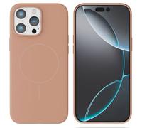 Mixroom - Custodia Cover Case per iPhone 15 PRO Max in Tpu silicone liquido morbido compatibile con MagSafe con cerchio magnetico integrato Sabbia C09