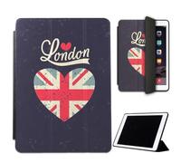 Mixroom - Custodia per iPad 10,2 Pollici 7/8/9 Anno 2019/2020/2021 Cover per Apple iPad Smart Case Prottetiva Pieghevole Supporto Stand Disegno Love London LN118