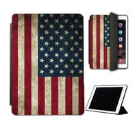 Mixroom - Custodia per iPad 9,7 Pollici 5a/6a Generaz. Anno 2017/2018 Cover per Apple iPad Smart Case Prottetiva Pieghevole Supporto Stand Disegno Bandiera D'america LN48