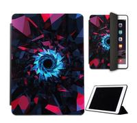 Mixroom - Custodia per iPad Mini 4 7,9 Pollici Modello 2015 4a Gen. Cover per Apple iPad Smart Case Prottetiva Pieghevole Supporto Funzione Stand Disegno Vortice Ghiaccato M610