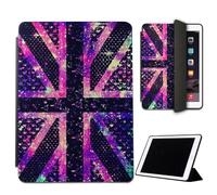 Mixroom - Custodia per iPad Mini 4 7,9 Pollici Modello 2015 4a Gen. Cover per Apple iPad Smart Case Prottetiva Pieghevole Supporto Funzione Stand Disegno Bandiera Uk Sfondo Infinito M535