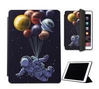 Mixroom - Custodia per iPad Mini 4 7,9 Pollici Modello 2015 4a Gen. Cover per Apple iPad Smart Case Prottetiva Pieghevole Supporto Funzione Stand Disegno Pianeti E Astonauta Volante M609