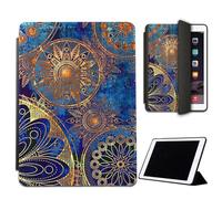 Mixroom - Custodia per iPad Mini 4 7,9 Pollici Modello 2015 4a Gen. Cover per Apple iPad Smart Case Prottetiva Pieghevole Supporto Funzione Stand Disegno Mandala D'oro LN121