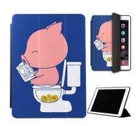 Mixroom - Custodia per iPad Mini 4 7,9 Pollici Modello 2015 4a Gen. Cover per Apple iPad Smart Case Prottetiva Pieghevole Supporto Funzione Stand Disegno Maialino Sul Water M593