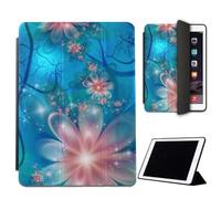 Mixroom - Custodia per iPad Pro 10,5 Pollici Modello 2017 Cover per Apple iPad Smart Case Prottetiva Pieghevole Supporto Stand Disegno FANTASIA A FIORI LN245