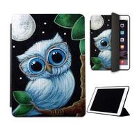 Mixroom - Custodia per iPad Pro 10,5 Pollici Modello 2017 Cover per Apple iPad Smart Case Prottetiva Pieghevole Supporto Stand Disegno GUFO CON GLI OCCHIALI LN148