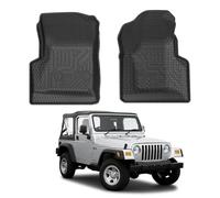 Mixsuper Tappetini su misura per Jeep Wrangler TJ dal 1997 al 2006, per tutte le condizioni atmosferiche, set di tappetini prima fila
