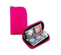 Mixtecc - Custodia per schede di memoria, adatta per Micro SD, Mini SD e 4X CF, porta carte di credito, per l'organizzazione di archiviazione multimediale (rosa)