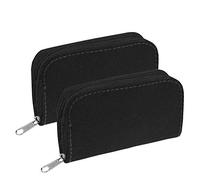 Mixtecc memory card custodia da trasporto - ideale per schede SD e SDHC, 8 pagine e 22 slot memory card Holder bag in borsa per supporti di memorizzazione organizzazione 2-PACK Black