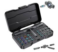 Mixturean 24 In 1 Magnetic Screwdriver Set, Ratchet Screwdriver Set, 24 In 1 Magnetic Ratchet Screw driver Set, Portable Precision Repair Tool Kit for Furniture Computer Bicycle