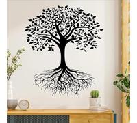 MIXUEXUNLU Adesivo da parete Albero della vita Arte del vinile Decorazioni per la casa Soggiorno Camera da letto Natura Albero Silhouette Decalcomania decorativa Arte murale