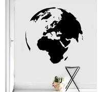 MIXUEXUNLU Adesivo da parete con mappa del mondo Adesivo con mappa rotonda perfetto per lo spazio ufficio Adesivo da parete per interni ed esterni Decorazioni per la casa alla moda