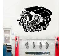 MIXUEXUNLU Adesivo da parete motore auto Officina auto Servizio di riparazione auto Garage Decalcomania di arte Decorazione per interni domestici Murale