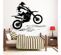 MIXUEXUNLU Adesivo da Parete per Moto da Cross e Bici - Decorazione per Camera da Letto, Poster Murale per Ragazzi - Decorazioni per la Casa