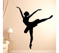 MIXUEXUNLU Ballerina Ballerina Decalcomania da muro Adesivo in vinile Home Studio Decor Yoga Studio Decor