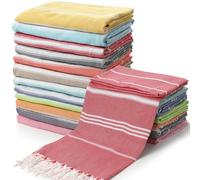 Mixweer - Confezione da 24 asciugamani da spiaggia turchi 180,3 x 88,9 cm, asciugatura rapida, leggeri e di grandi dimensioni, resistenti alla sabbia, per adulti, bambini