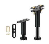 Mixxiula 2 Pezzi Piedini Regolabili per Letto 18-30 cm, Piedini di Ricambio in Acciaio Supporto in Forma T per Rete a Doghe, Gambe per Mobili con Viti, per Letto, Divano, Armadio