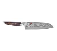 MIYABI IKI Coltello Santoku liscio - 18 cm, marrone-nero